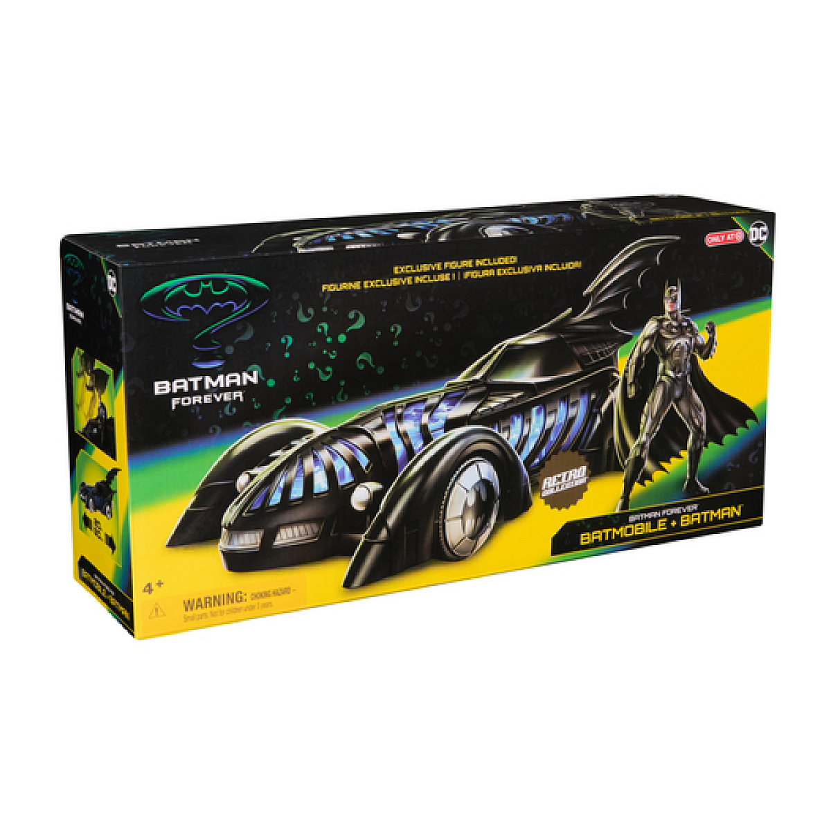 Pack Batmobile + Figurine Batman Forever DC Retro Collection, SPINMASTER