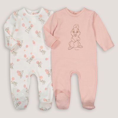 Pack of 2 Sleepsuits in Organic Cotton Mix DISNEY CLASSICS