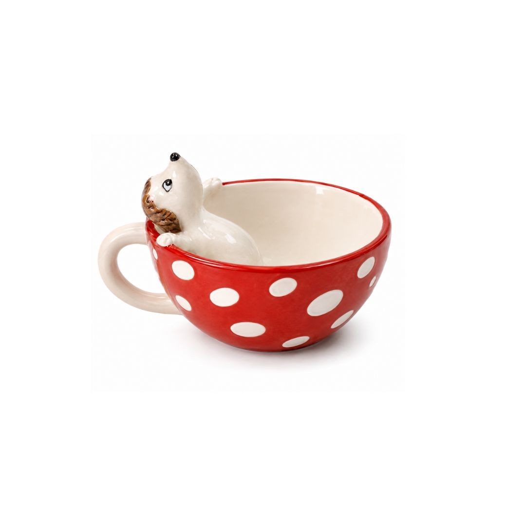 Tasse à pois avec hérisson, LES AMIS DES BOIS, ARTIME