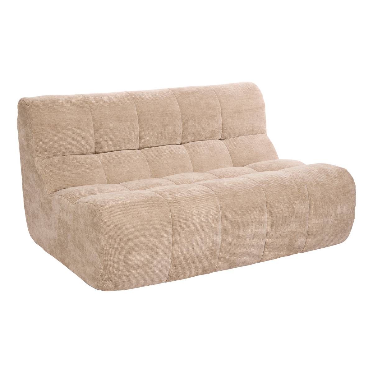 Banquette 2 places en tissu capitonné MIROA, ATMOSPHERA