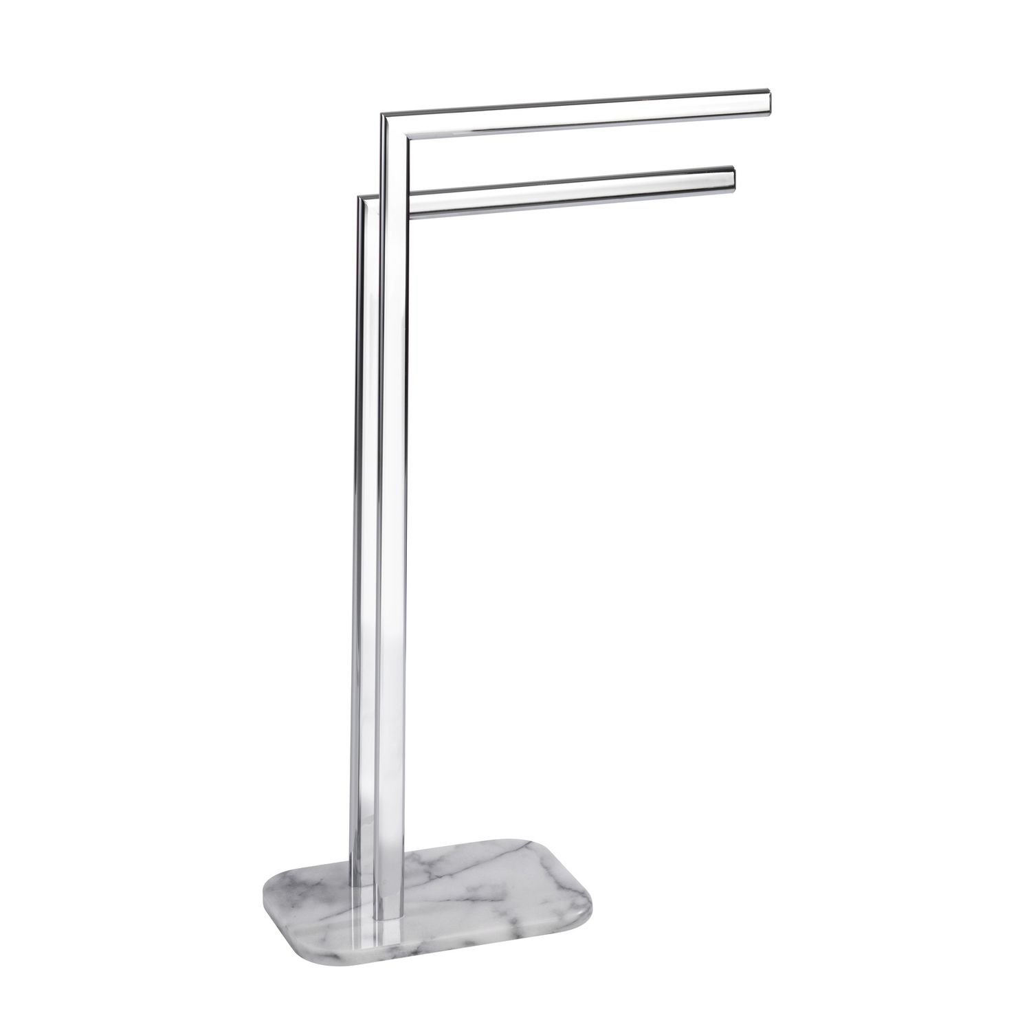 Porte serviette marbre et acier 2 barres ONYX, WENKO