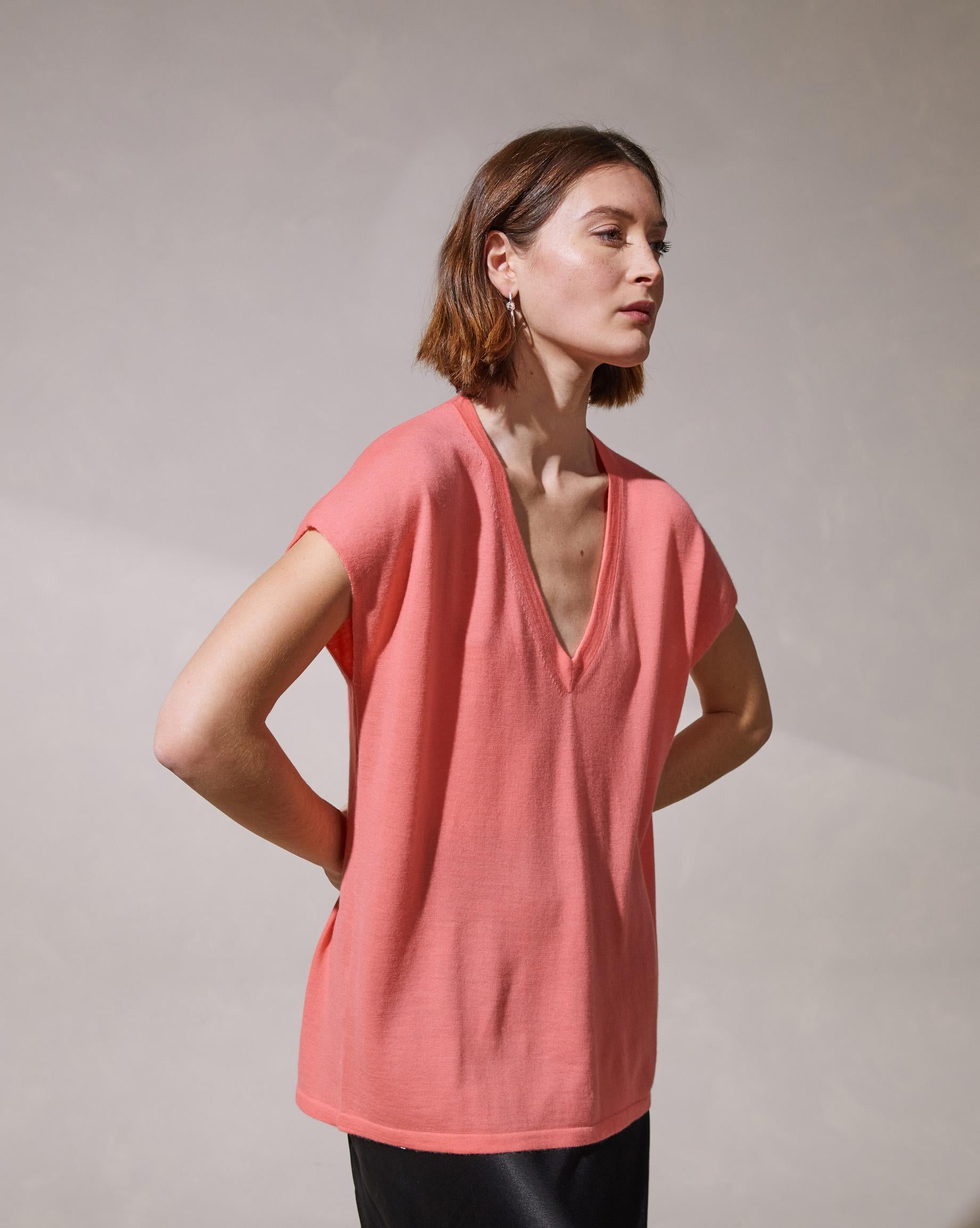 Pull oversize sans manches en cachemire, RODIER