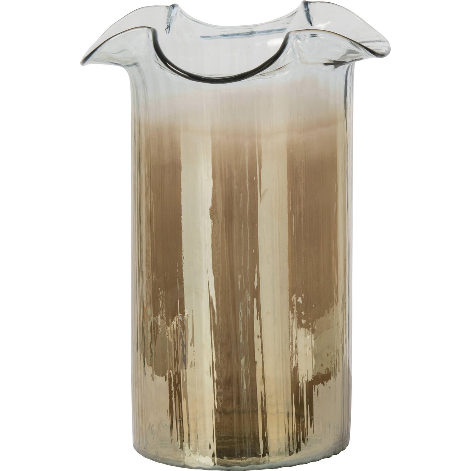 Vase cylindre en verre ondulé, RECOLLECTION
