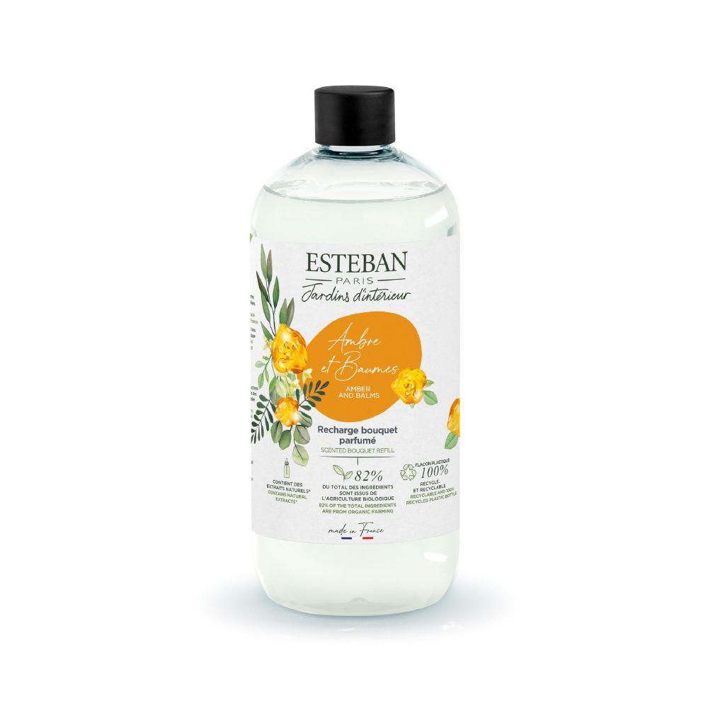 Parfum d'intérieur - Recharge pour bouquet parfumé Ambre et Baumes 500ml, ESTEBAN