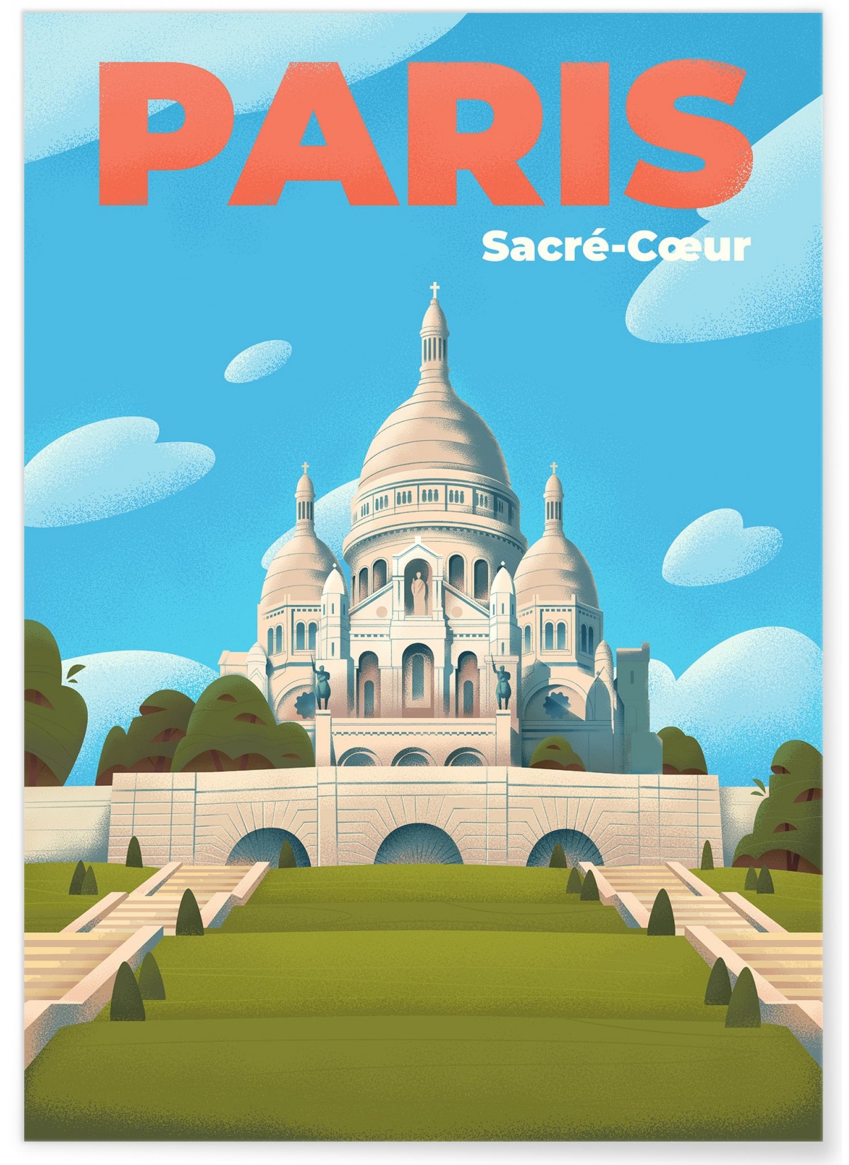 Affiche ville Paris - Sacré Coeur, L'AFFICHERIE