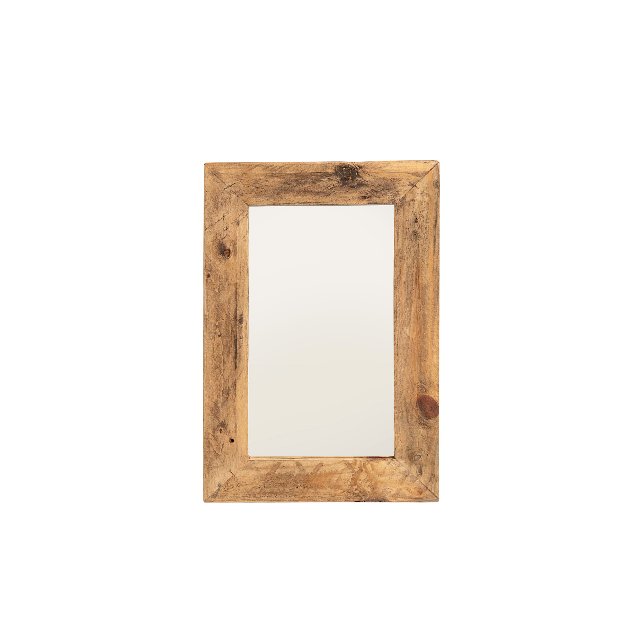 Miroir suspendu en bois recyclé 70 cm - AZALEE, HANNUN