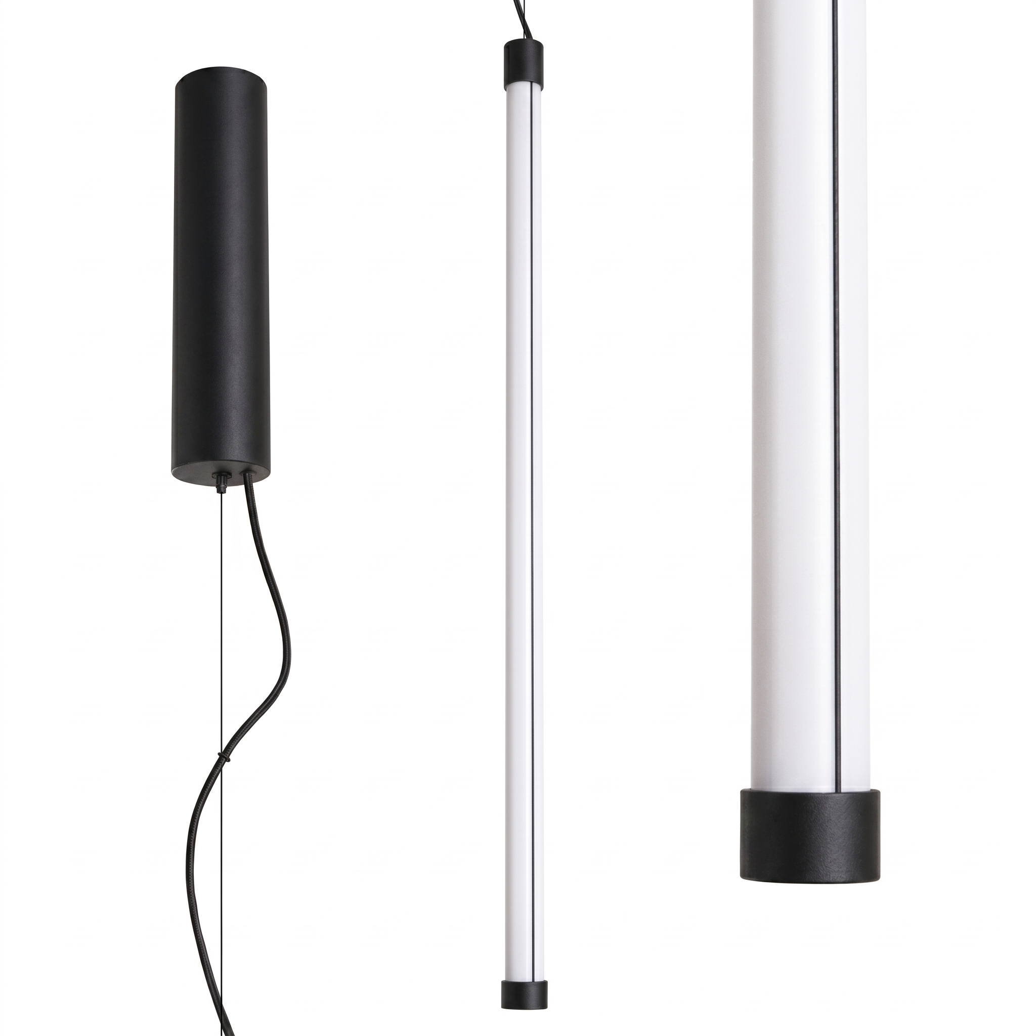 Suspension Acier Noir LED 1 Trang, EDEN
