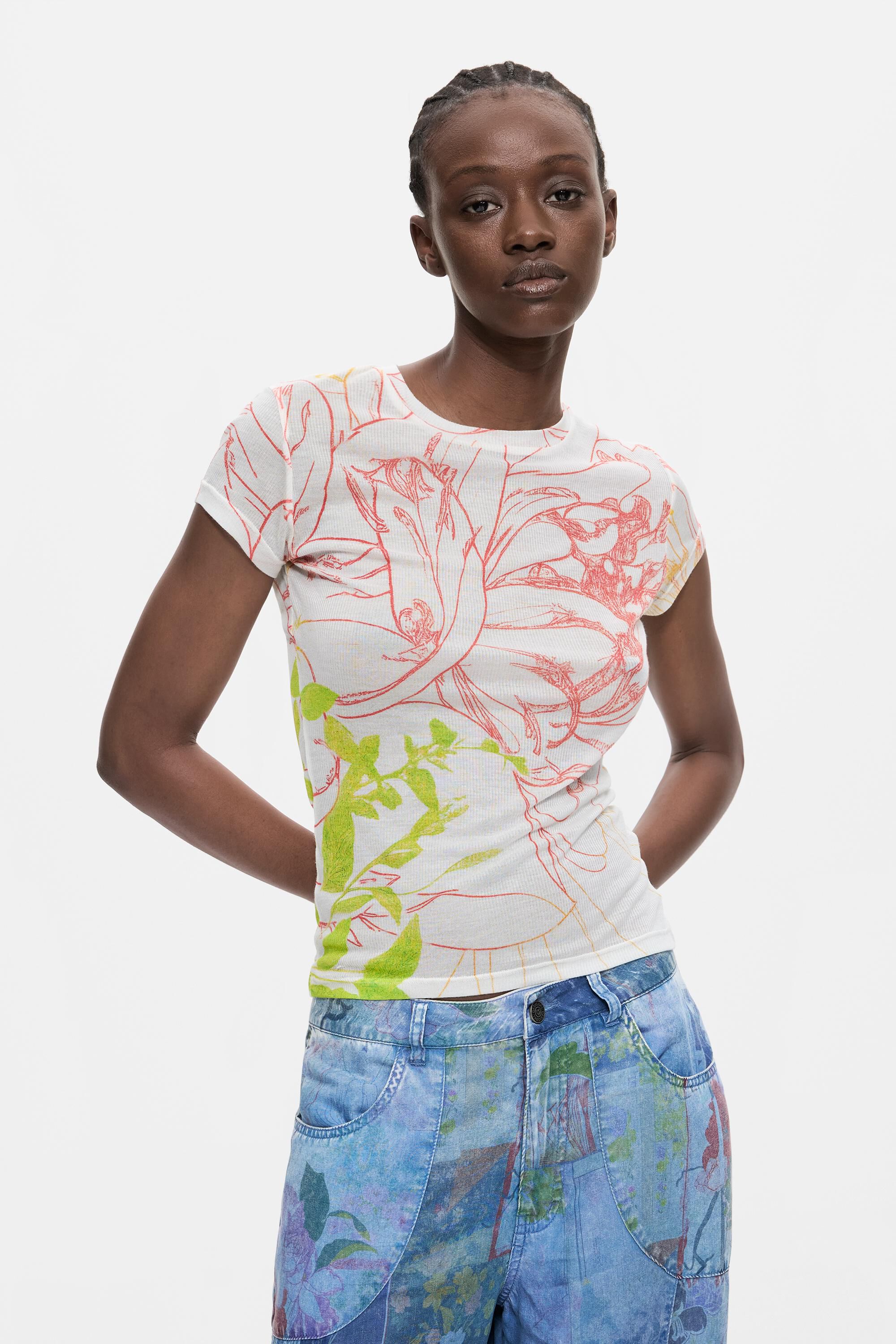 T-SHIRT EN MAILLE IMPRIMÉE, DESIGUAL
