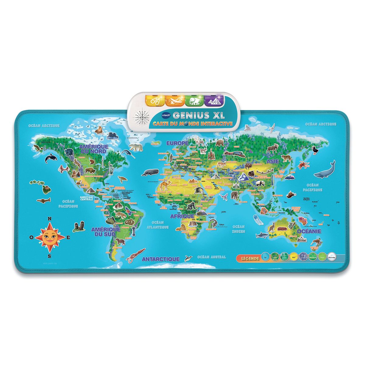 Genius xl - carte du monde interactive multicolore Vtech