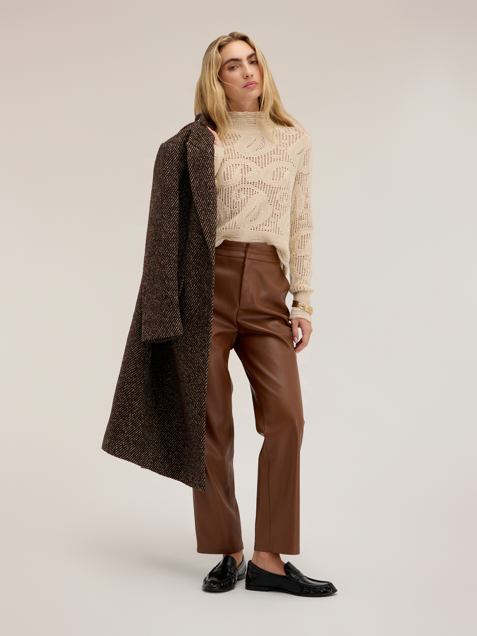 Pantalon regular effet brillant, MOTIVI