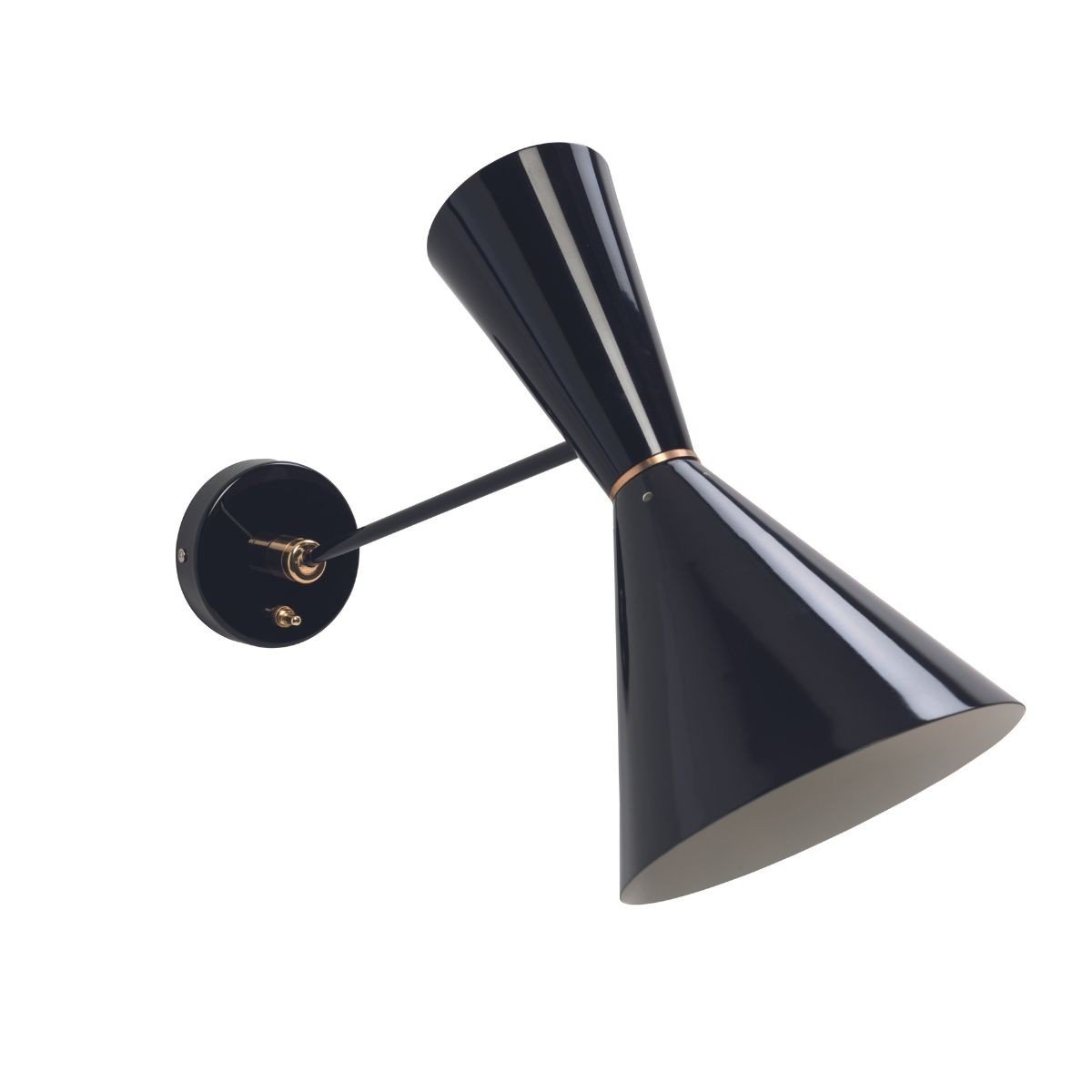 Applique conique en métal noir H 17 cm - FRANCOIS, SIGNATURE