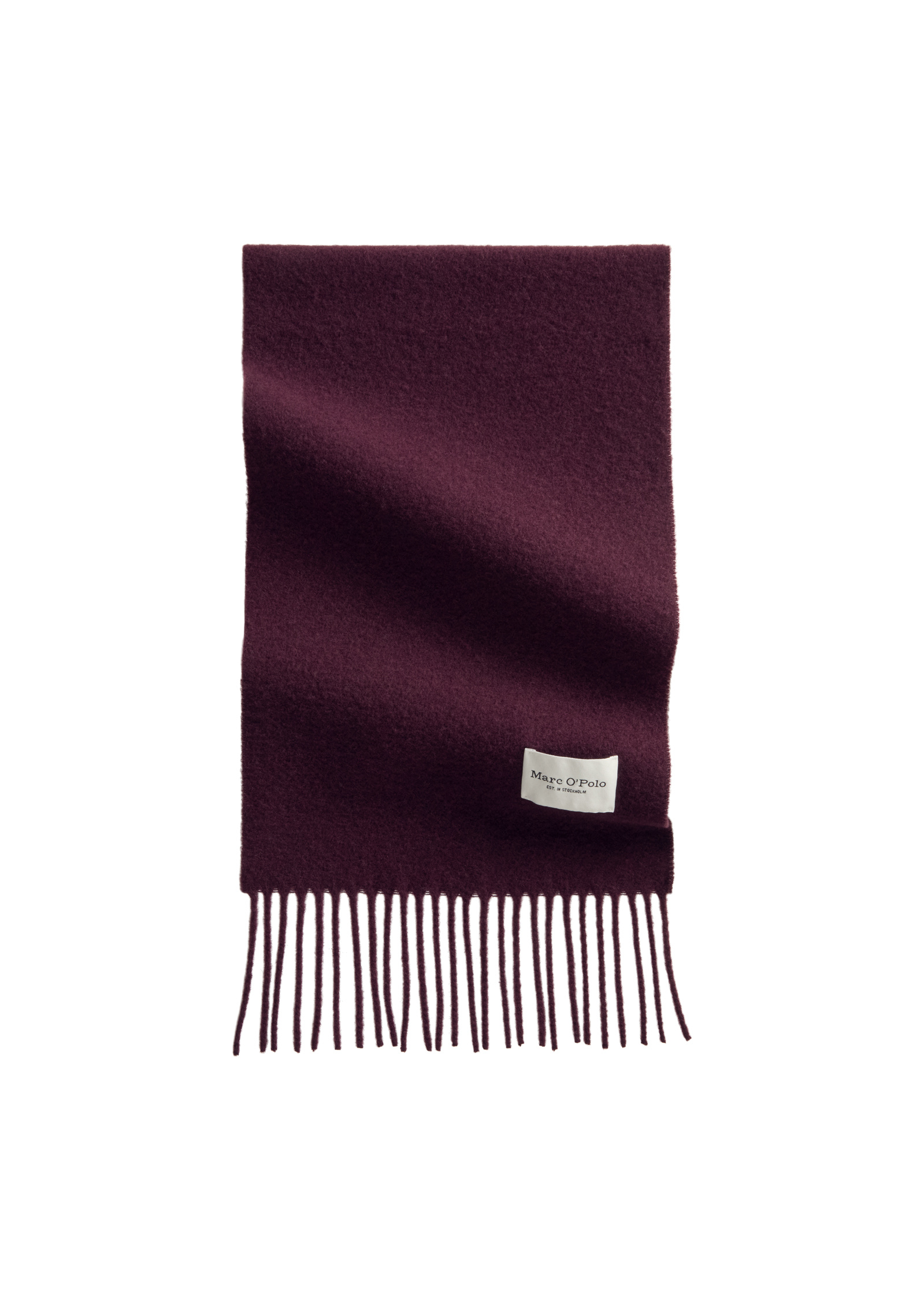 Écharpe en laine tissée avec de longues franges, MARC O'POLO