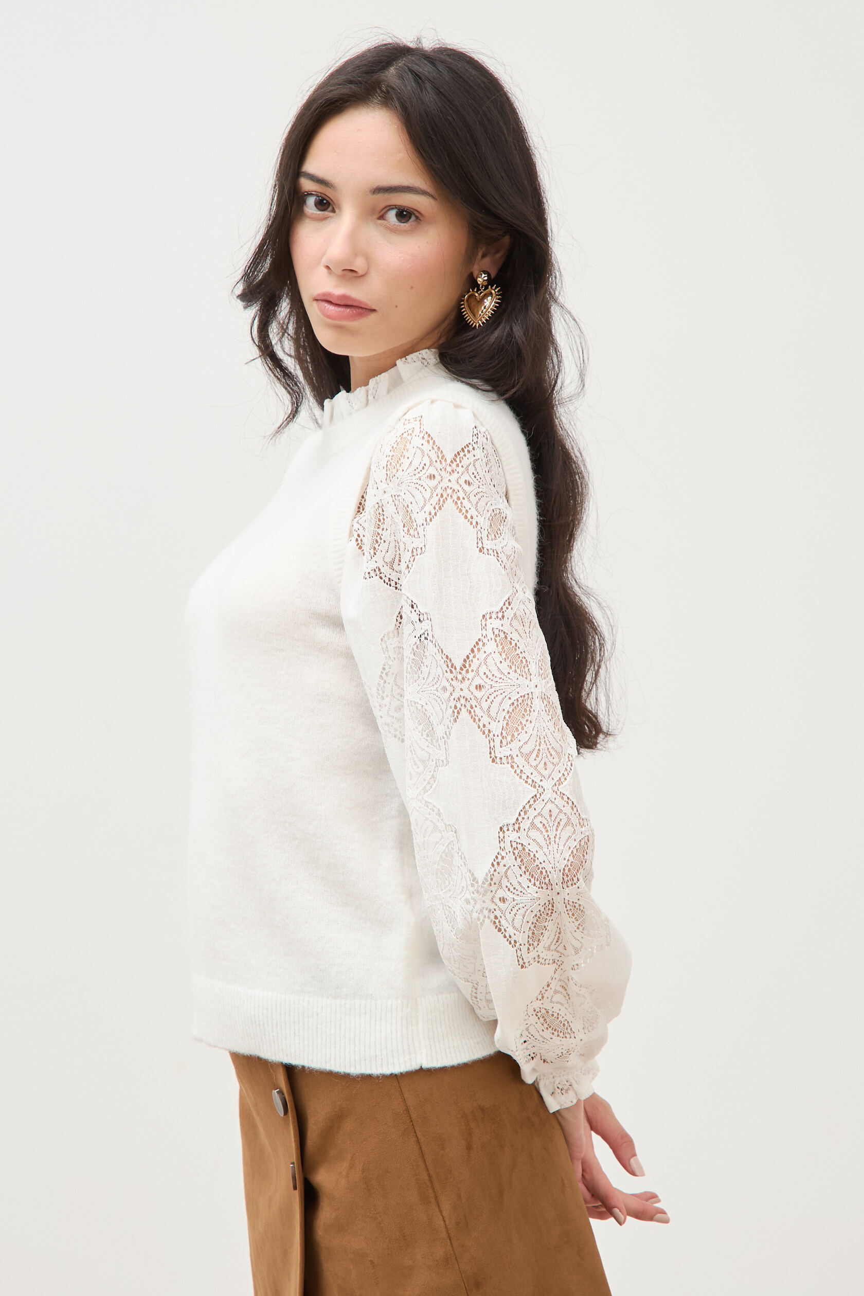 Pull droit col montant manches longues, BONOBO