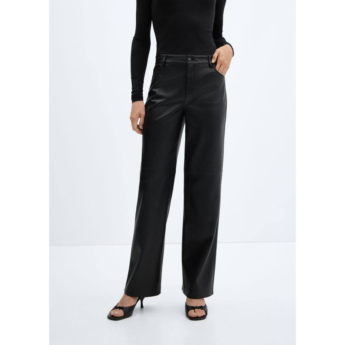 Pantalon cuir best sale femme ronde