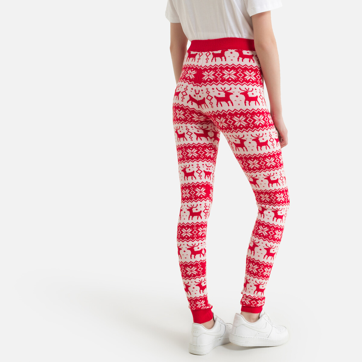 Christmas print leggings with high 