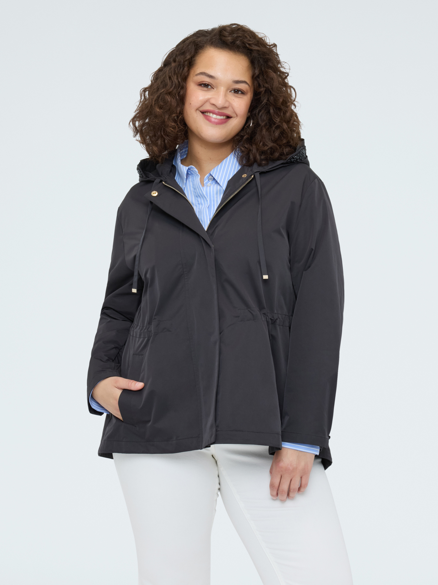 Parka avec capuche et applications, FIORELLA RUBINO