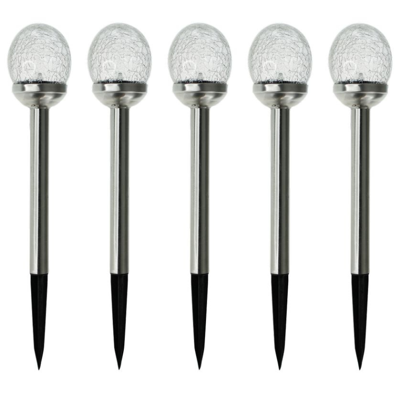 Lot de 5 balises solaire Perle de rosée, WATT ET HOME