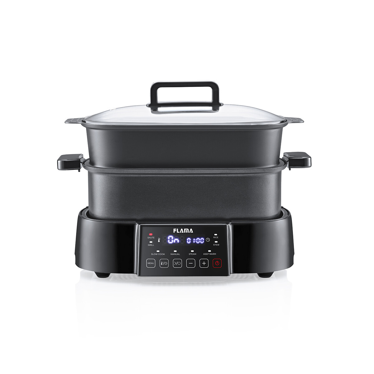 MULTICOOKER Cook, Steam & Grill 8 em 1, da FLAMA