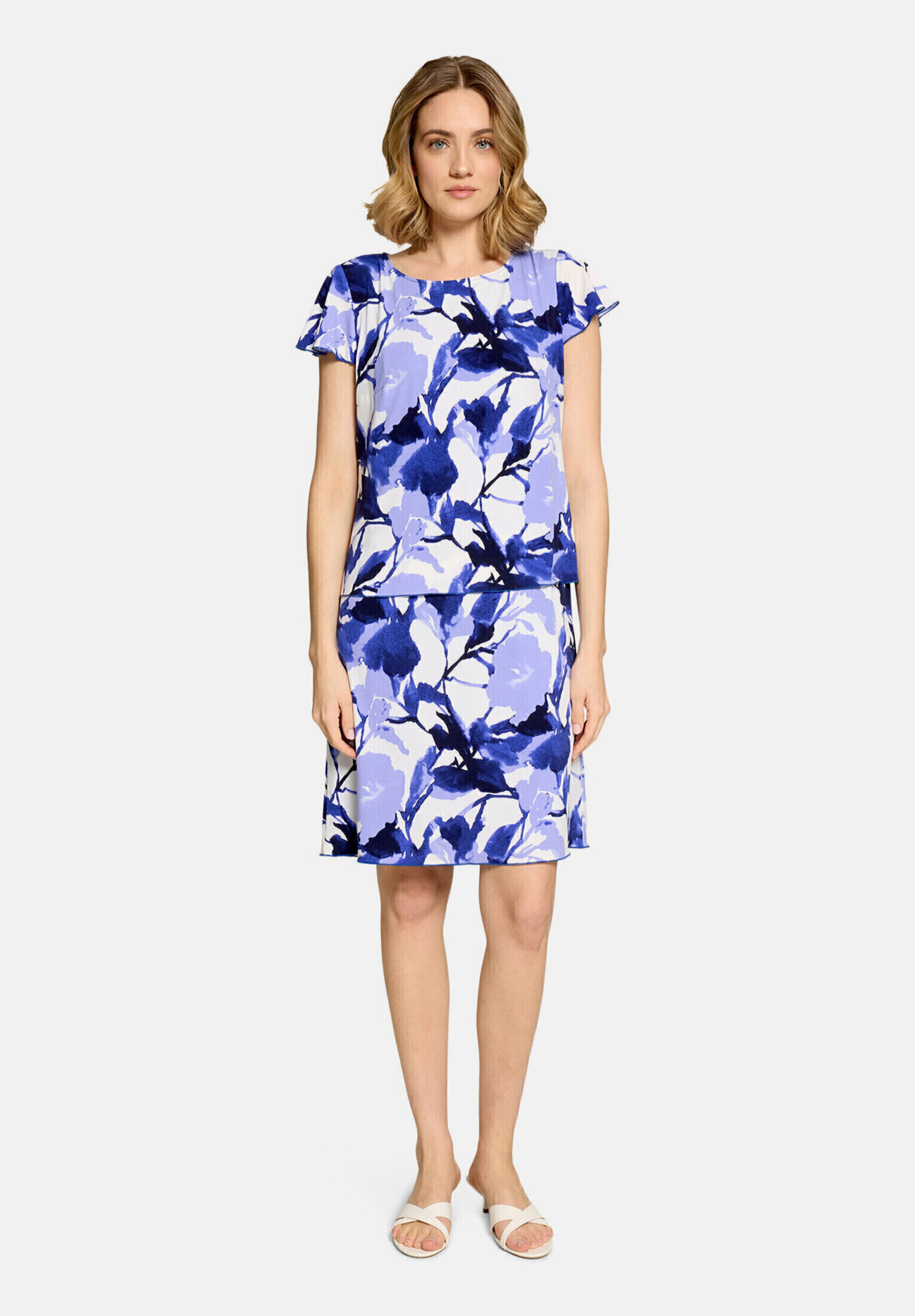 Robe à volants manches courtes, BETTY BARCLAY