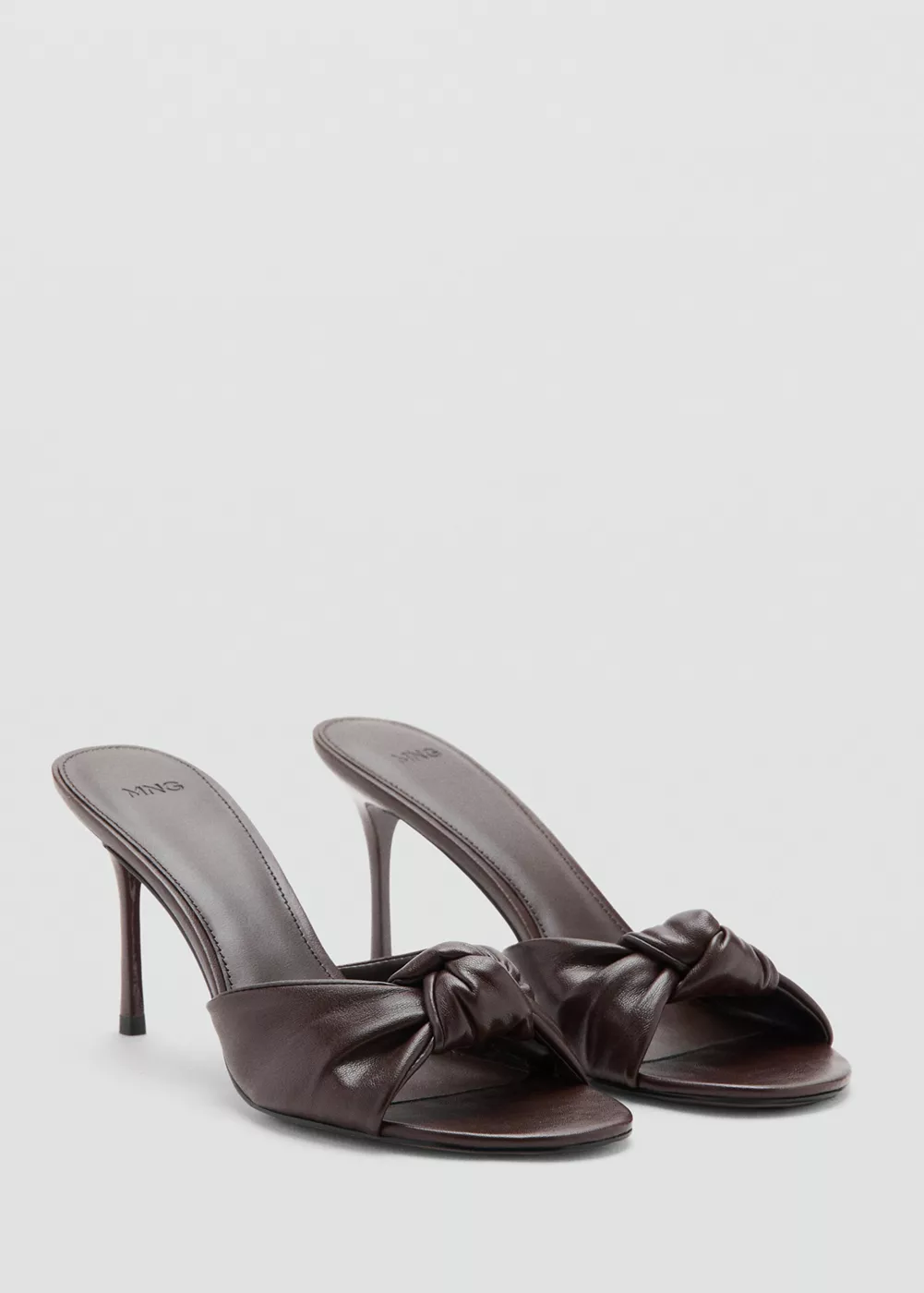 Sandales talon aiguille avec nœud, MANGO