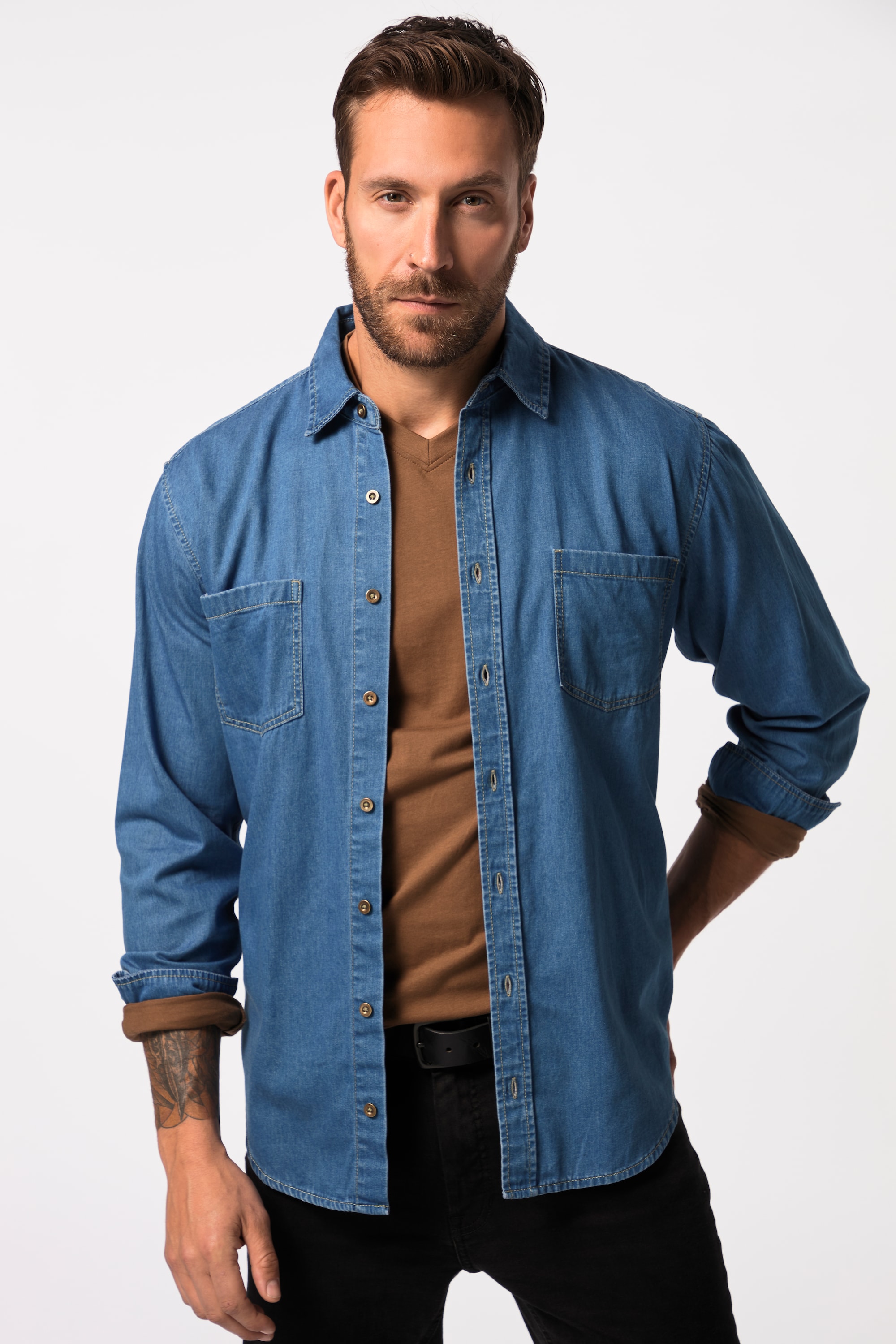 Chemise en jean, coupe Modern Fit, JP1880