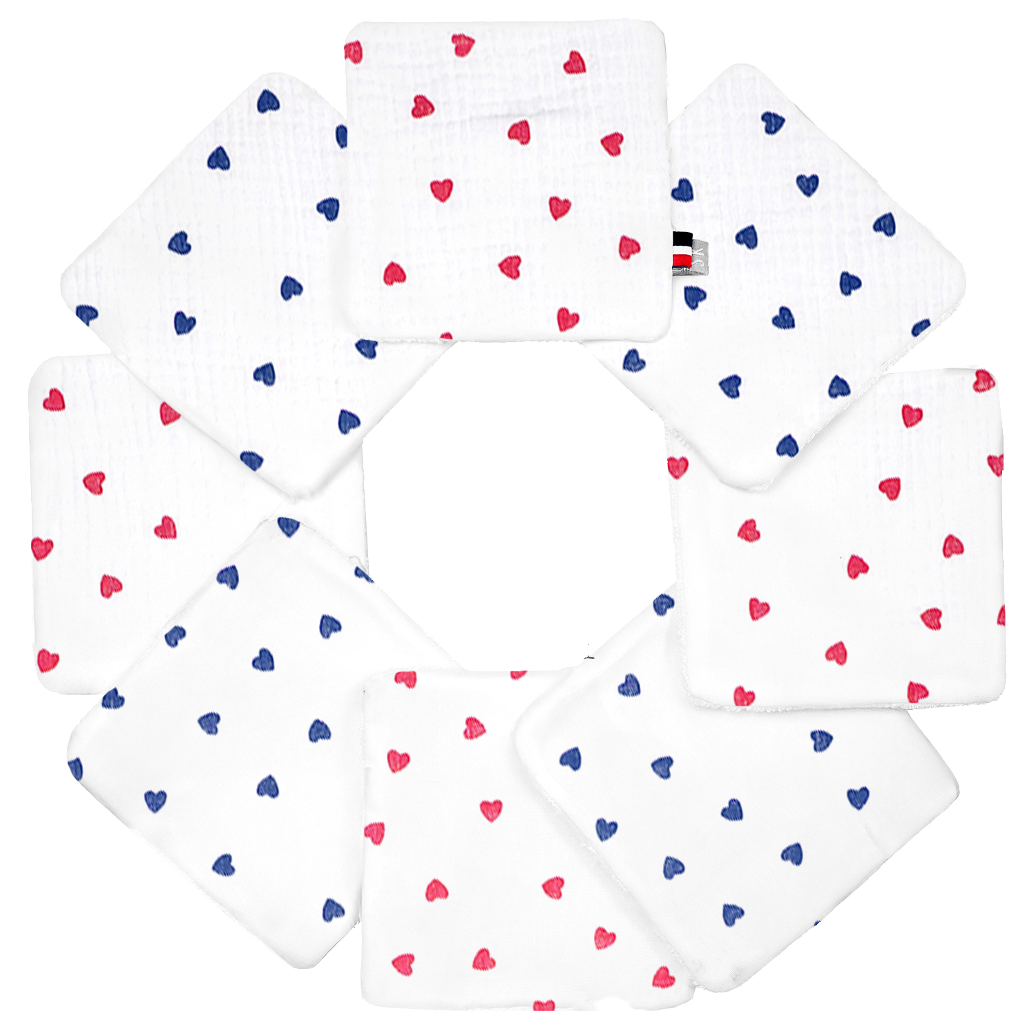 Lot de 8 lingettes lavables en gaze de coton et bambou LOVIO, SEVIRA KIDS