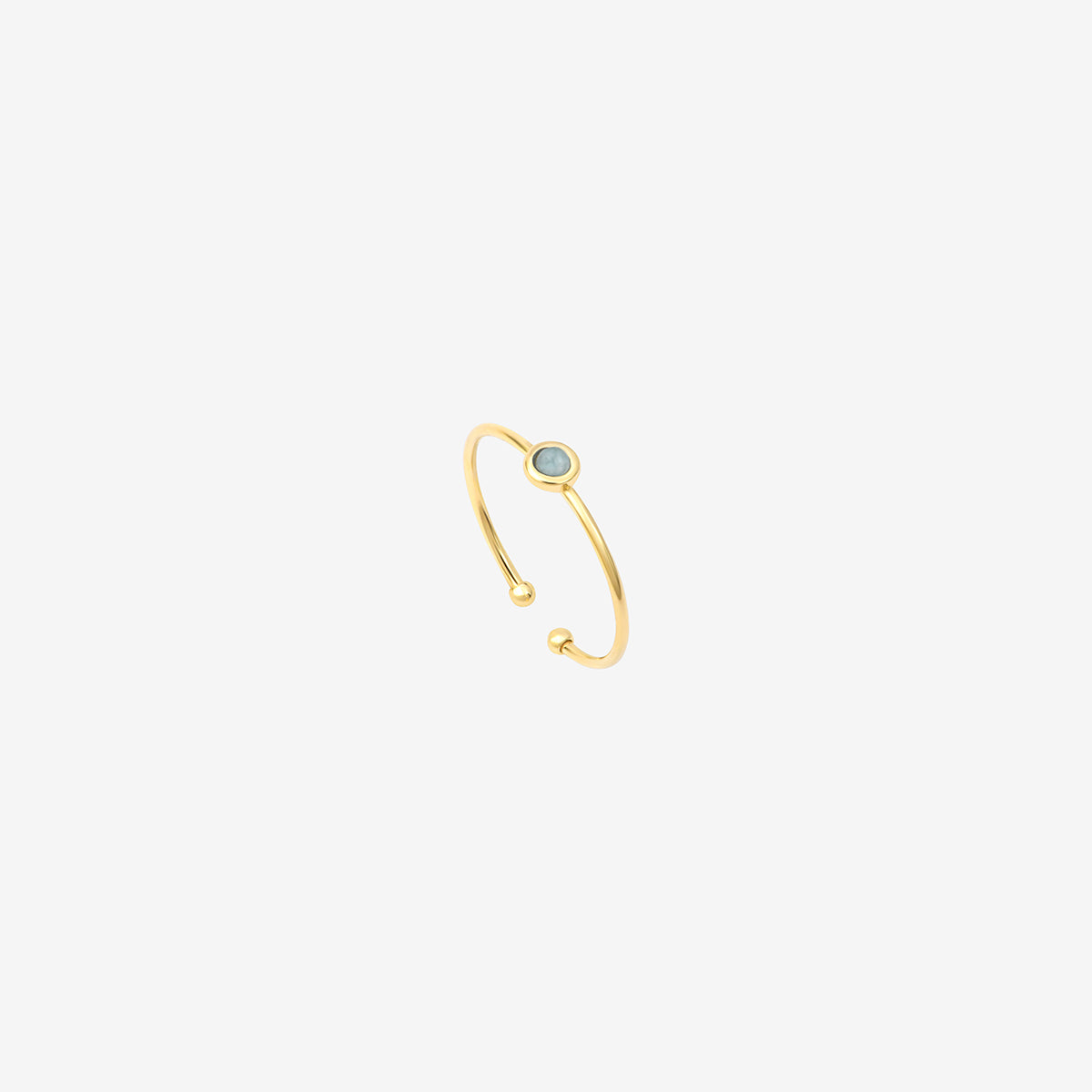 Bague plaqué or amazonite - tiny, CAROLINE NAJMAN