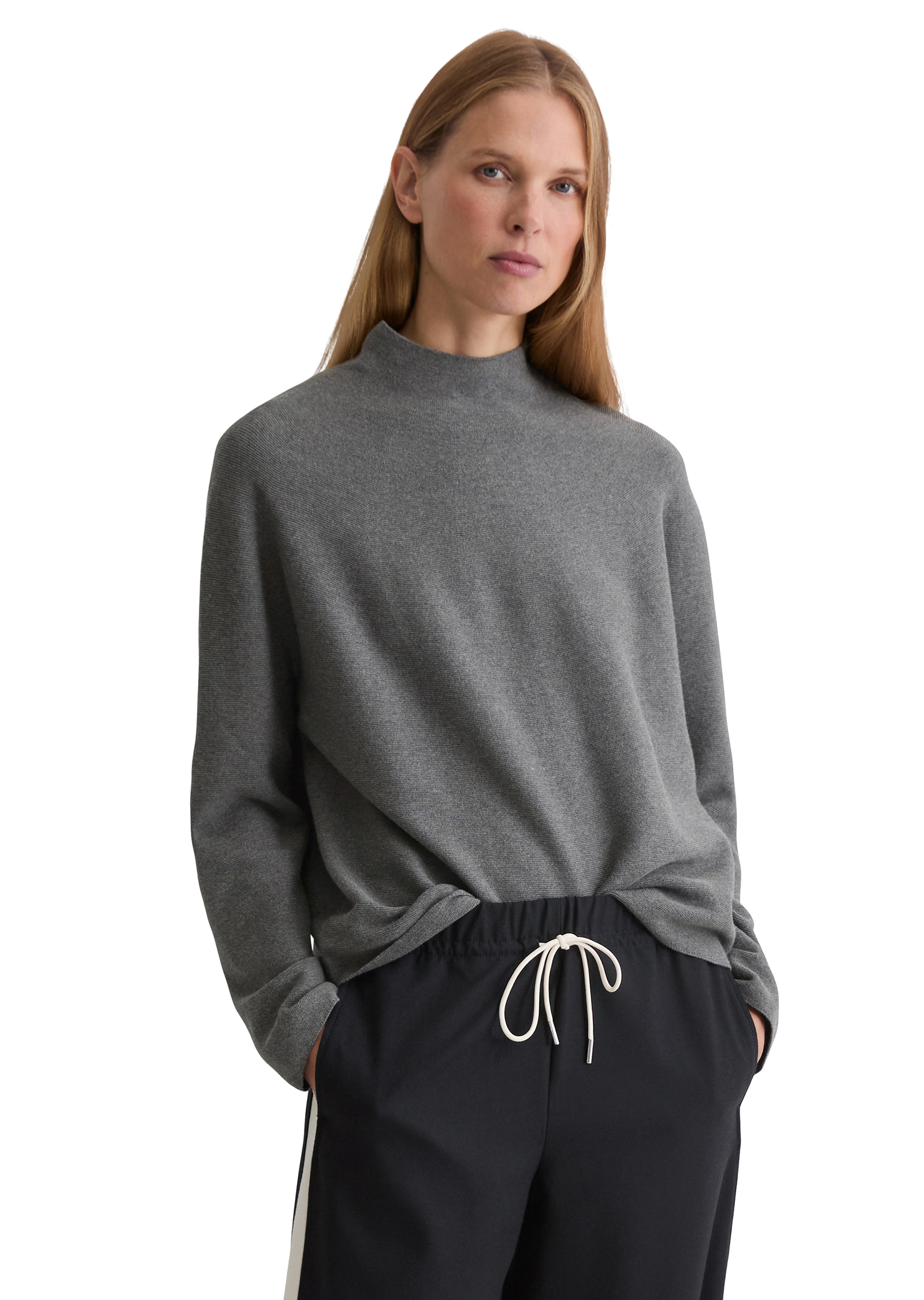 Pull-over seamless loose en coton bio doux, MARC O'POLO