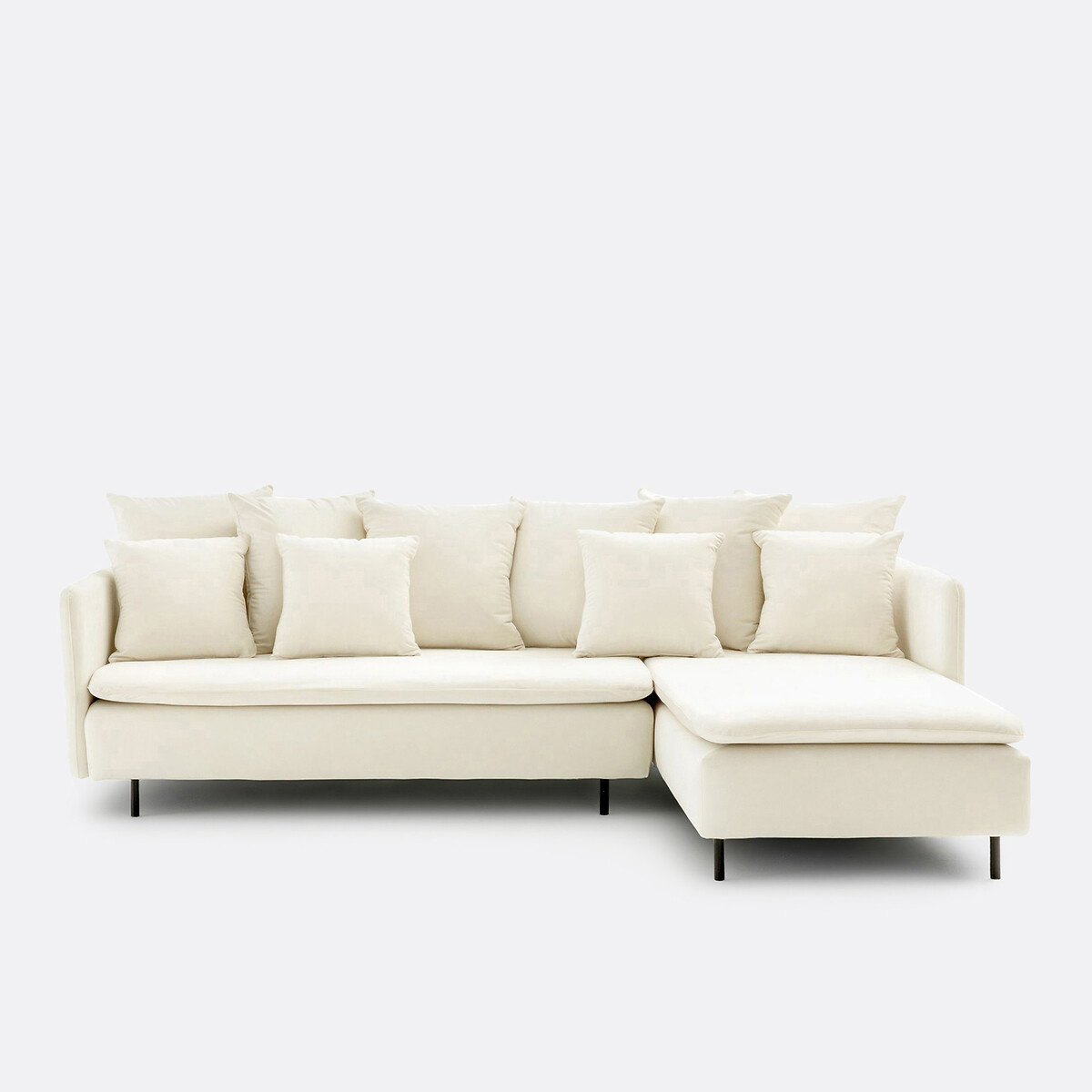 LA REDOUTE INTERIEURS Hoekbank, fluweel, Ivete