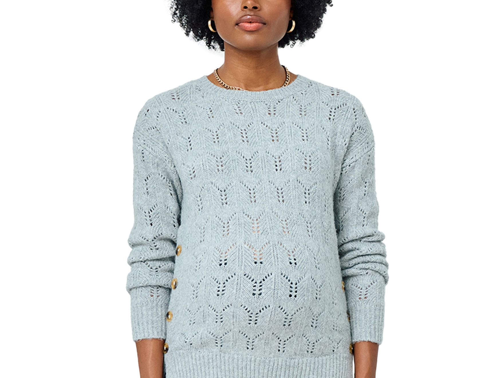 Pull grossesse et allaitement maille ajourée, VERTBAUDET