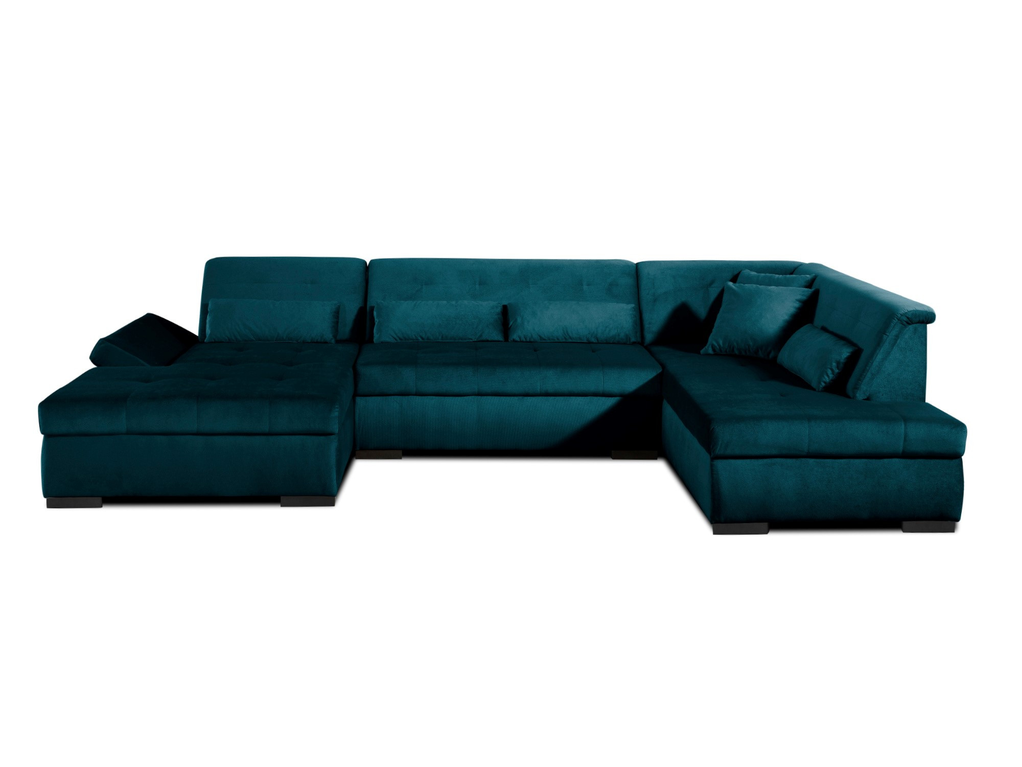 Canapé panoramique XXL 7pl velours, VERMONT, BEST MOBILIER