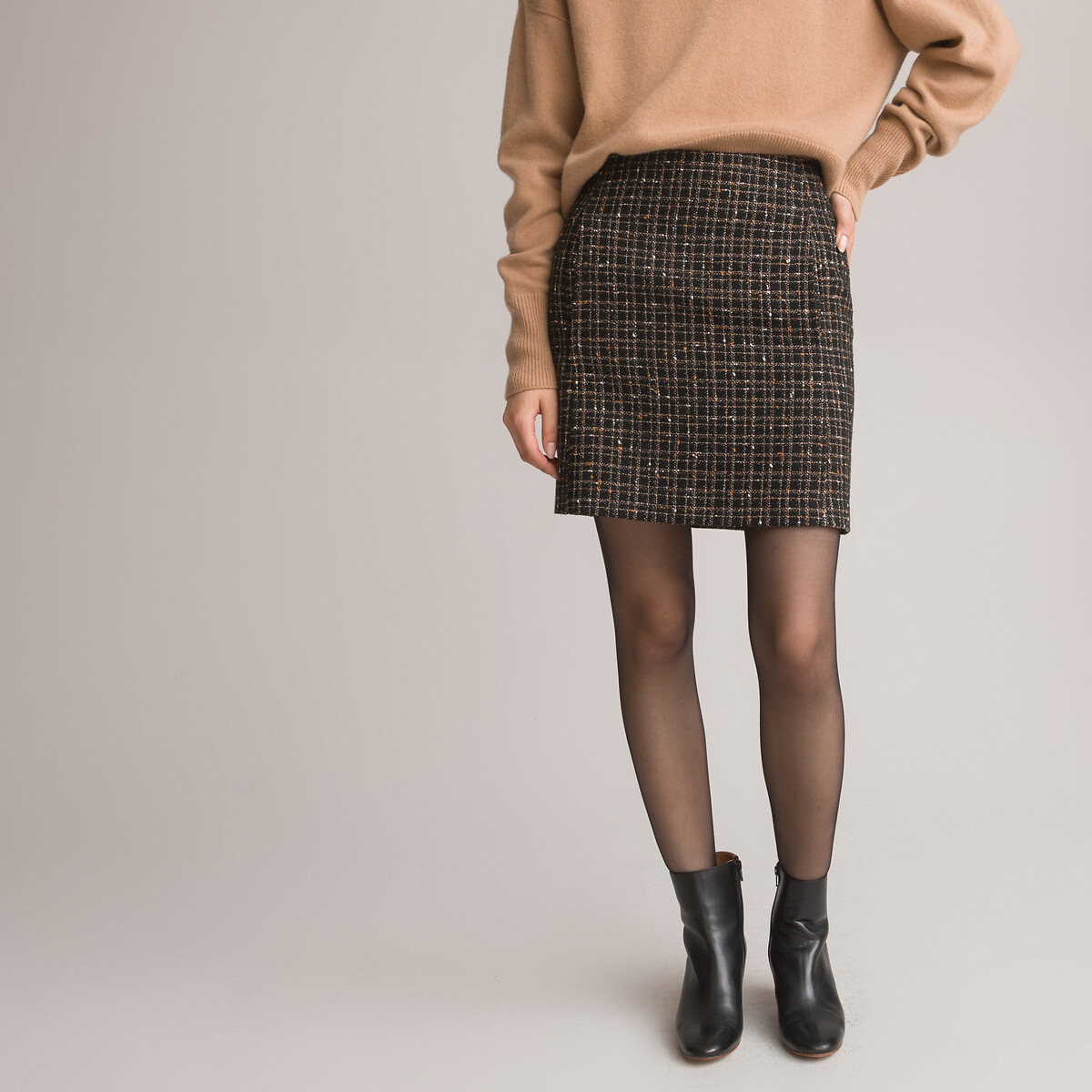 Recycled Tweed Mini Skirt