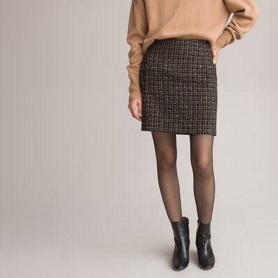 Recycled Tweed Mini Skirt LA REDOUTE COLLECTIONS