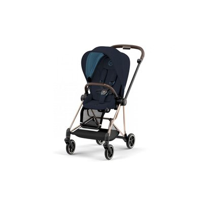 Poussette MIOS 3 châssis Rose Gold habillage Midnight Blue CYBEX
