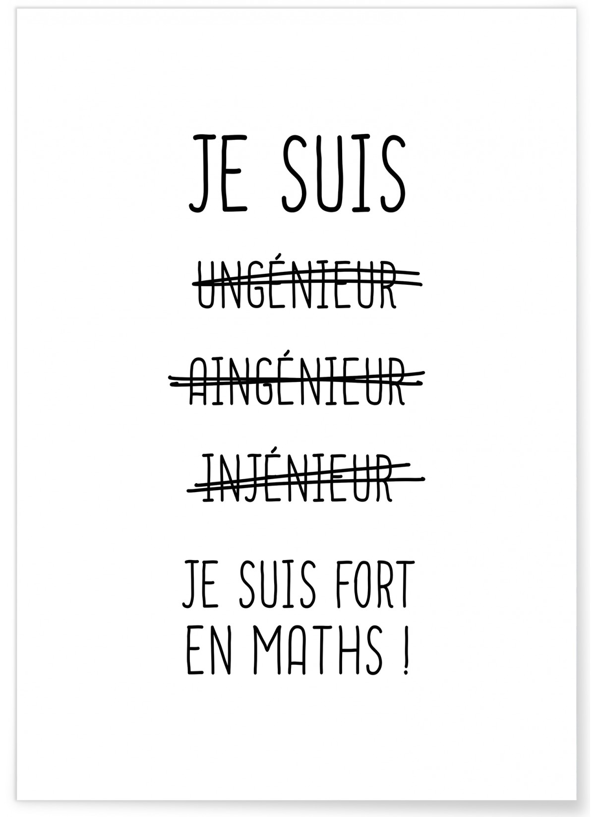 Affiche Fort en maths, L'AFFICHERIE