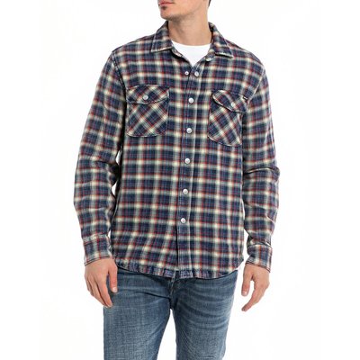 Checked Regular Fit Shirt with Long Sleeves REPLAY