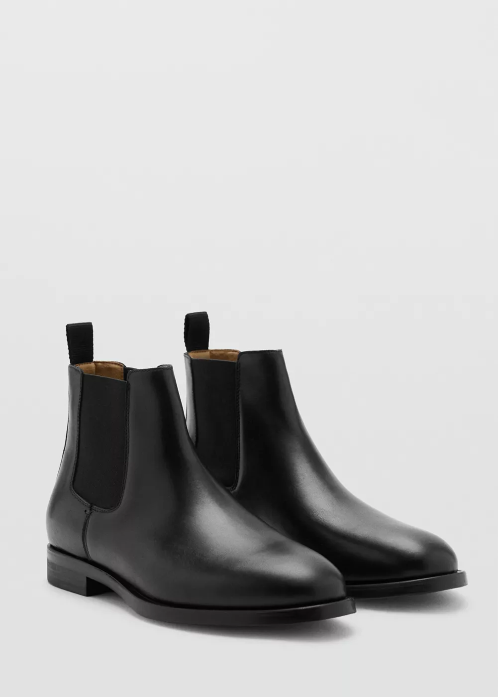Bottines chelsea cuir effet patiné, MANGO MAN
