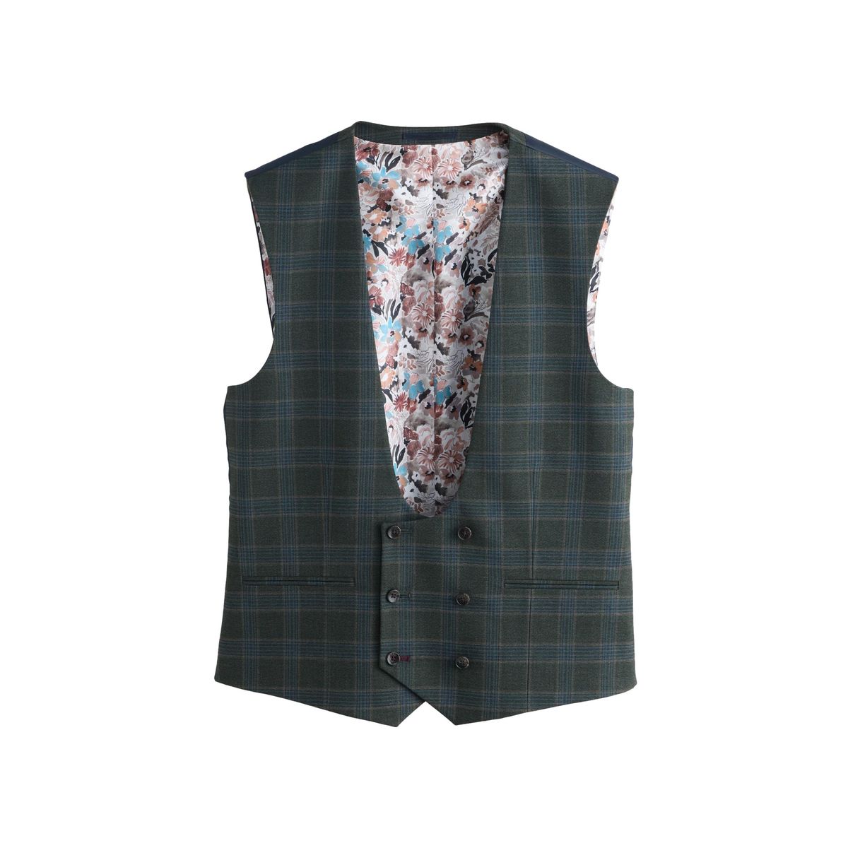 Gilet de costume standard texturé à carreaux, NEXT