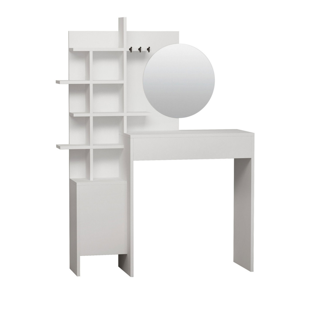 Coiffeuse 1 tiroir avec miroir L71,50cm- NIYA, DRAWER
