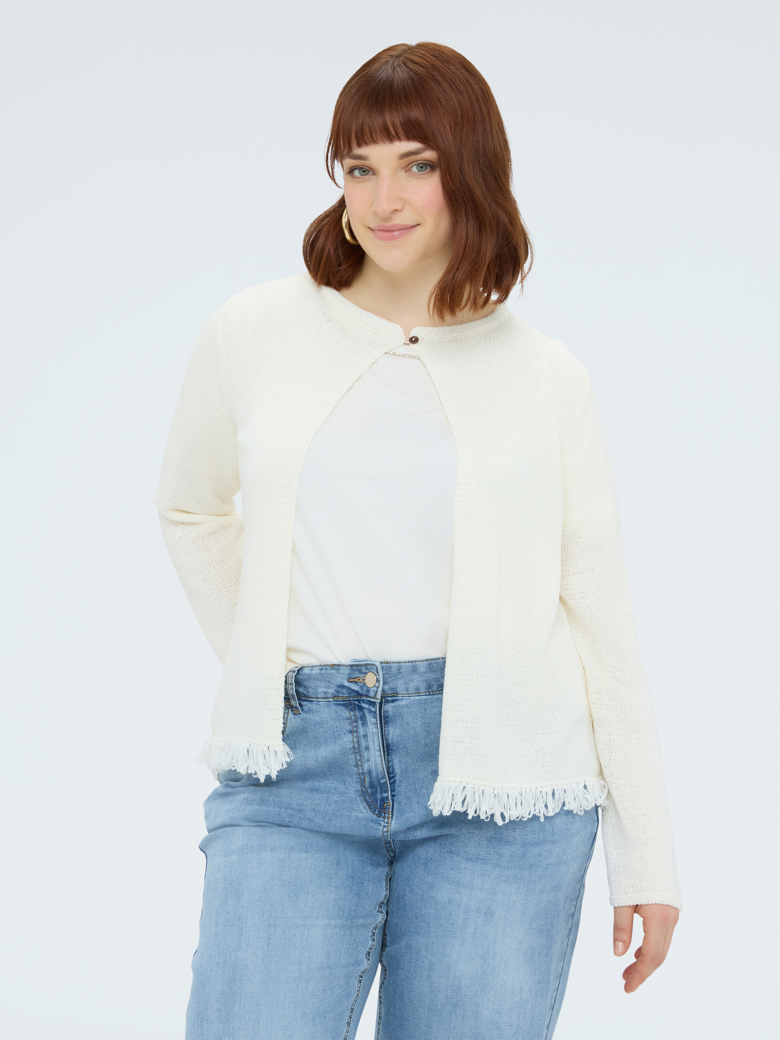 Cardigan à franges, FIORELLA RUBINO