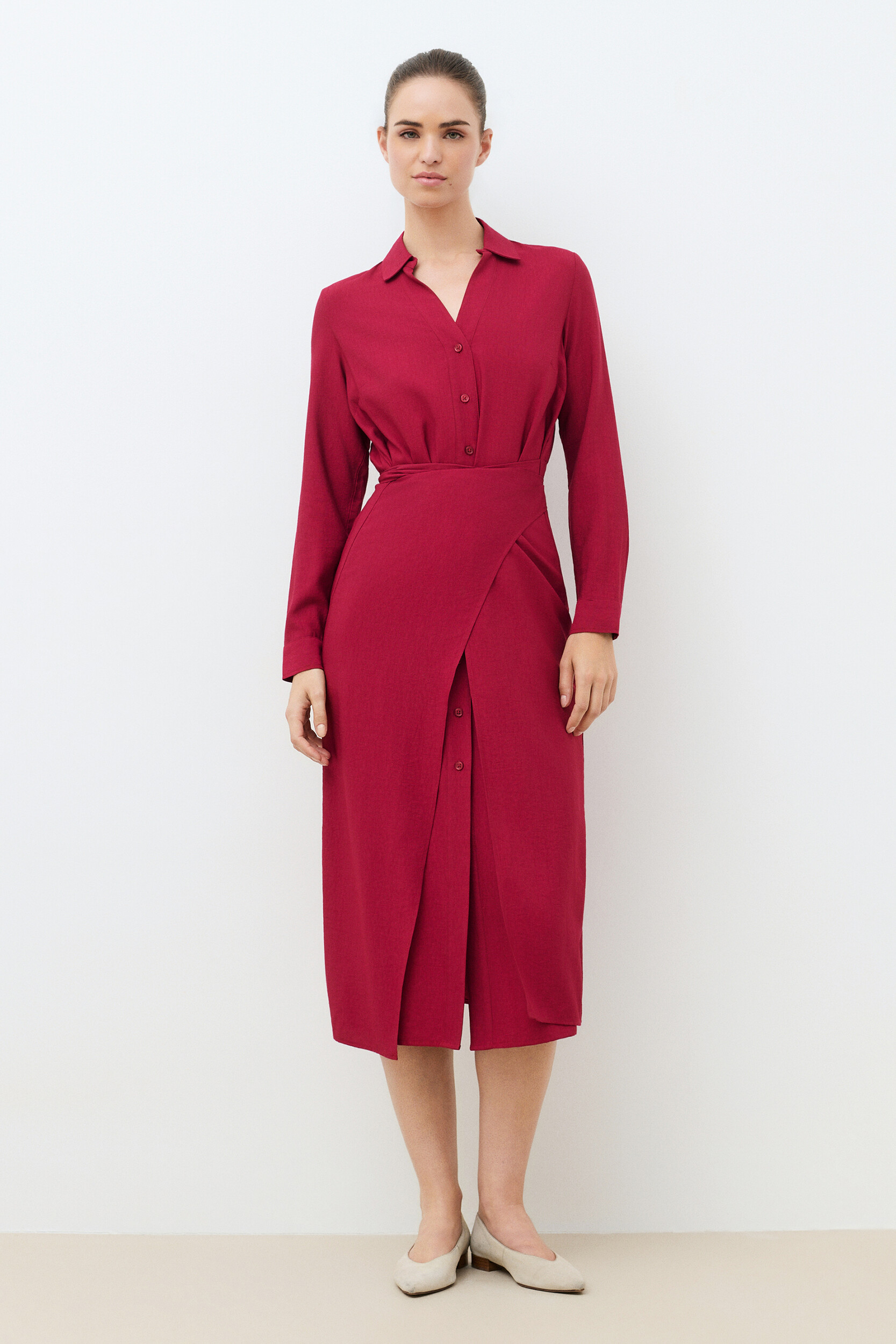 Robe longue col chemise ROSANA, CAROLL