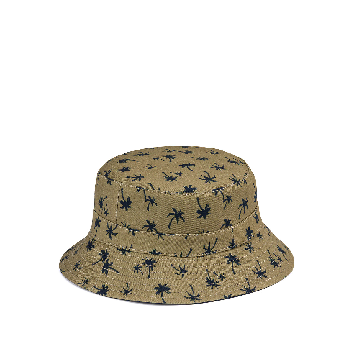 Cotton Bucket Hat in Palm Tree Print