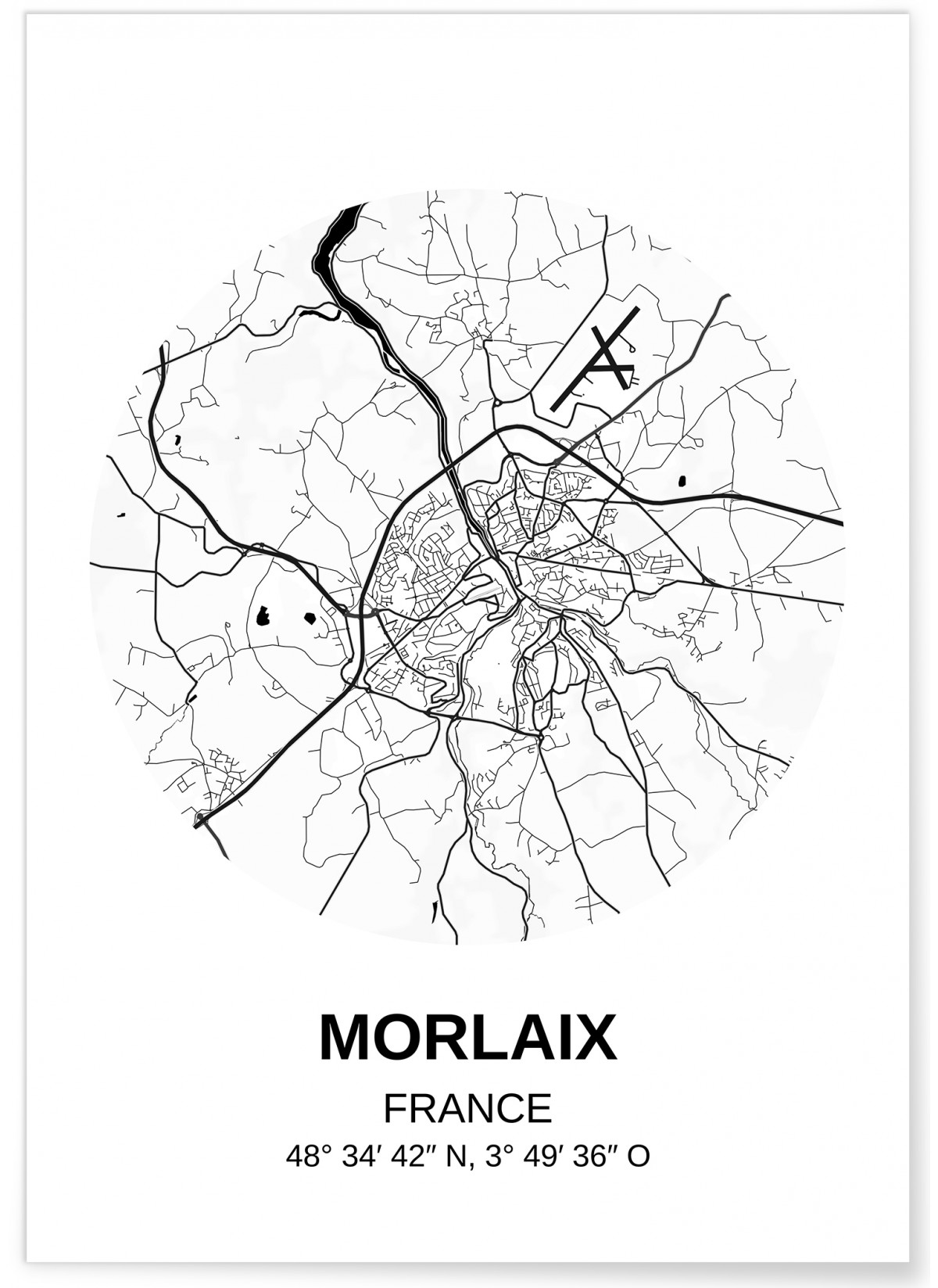 Affiche Carte Morlaix, L'AFFICHERIE