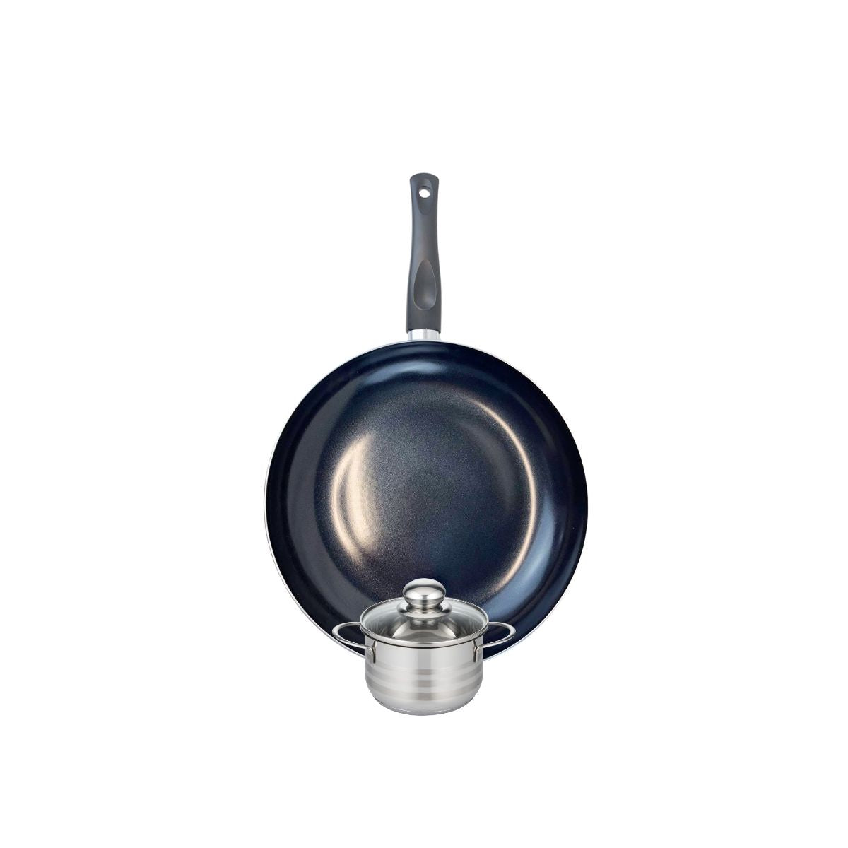 Batterie de cuisine 1 poêle 32cm + 1 faitout 12cm PRIMA BRILLANT, ELO