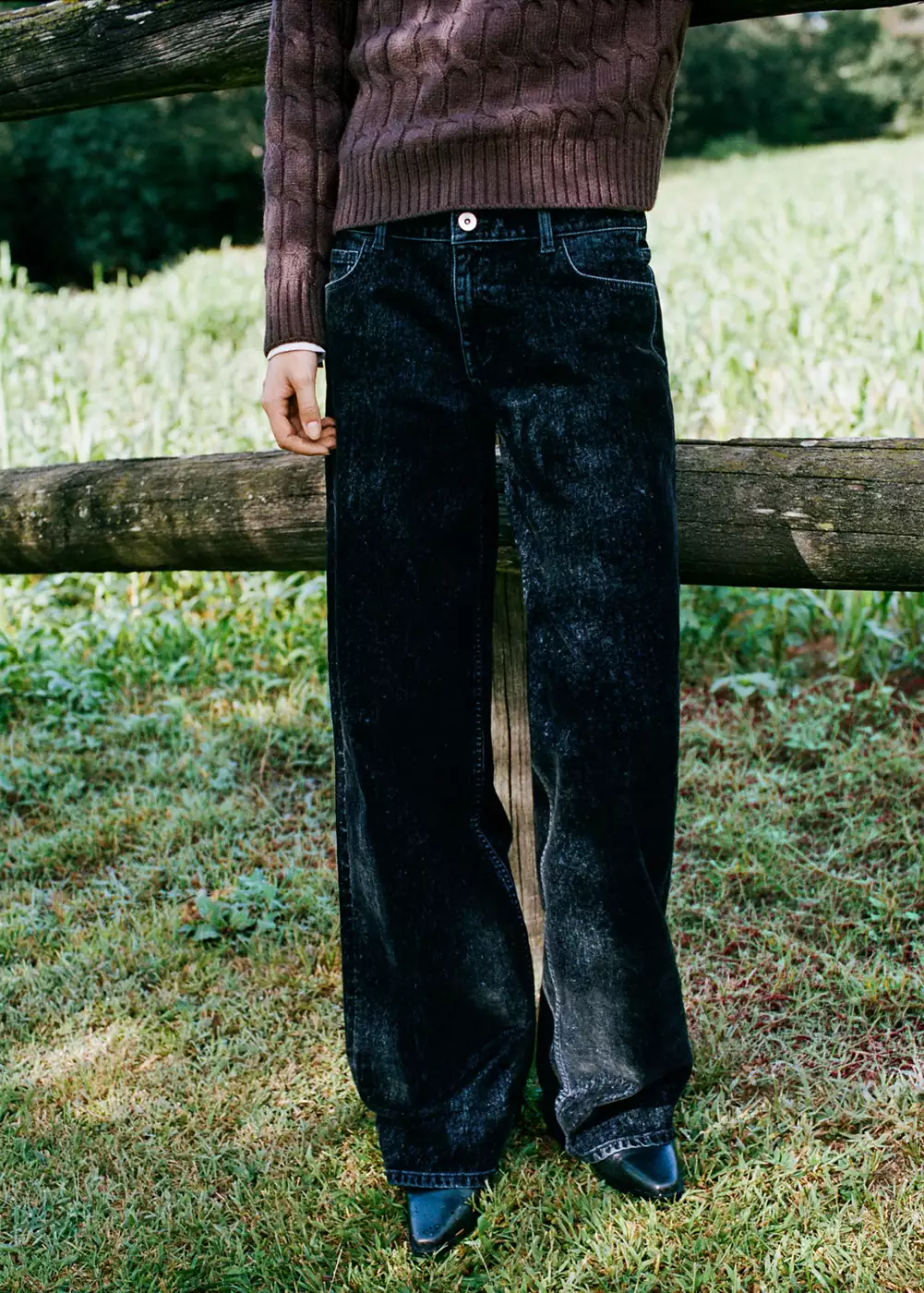 Jean wide leg en velours, MANGO TEEN
