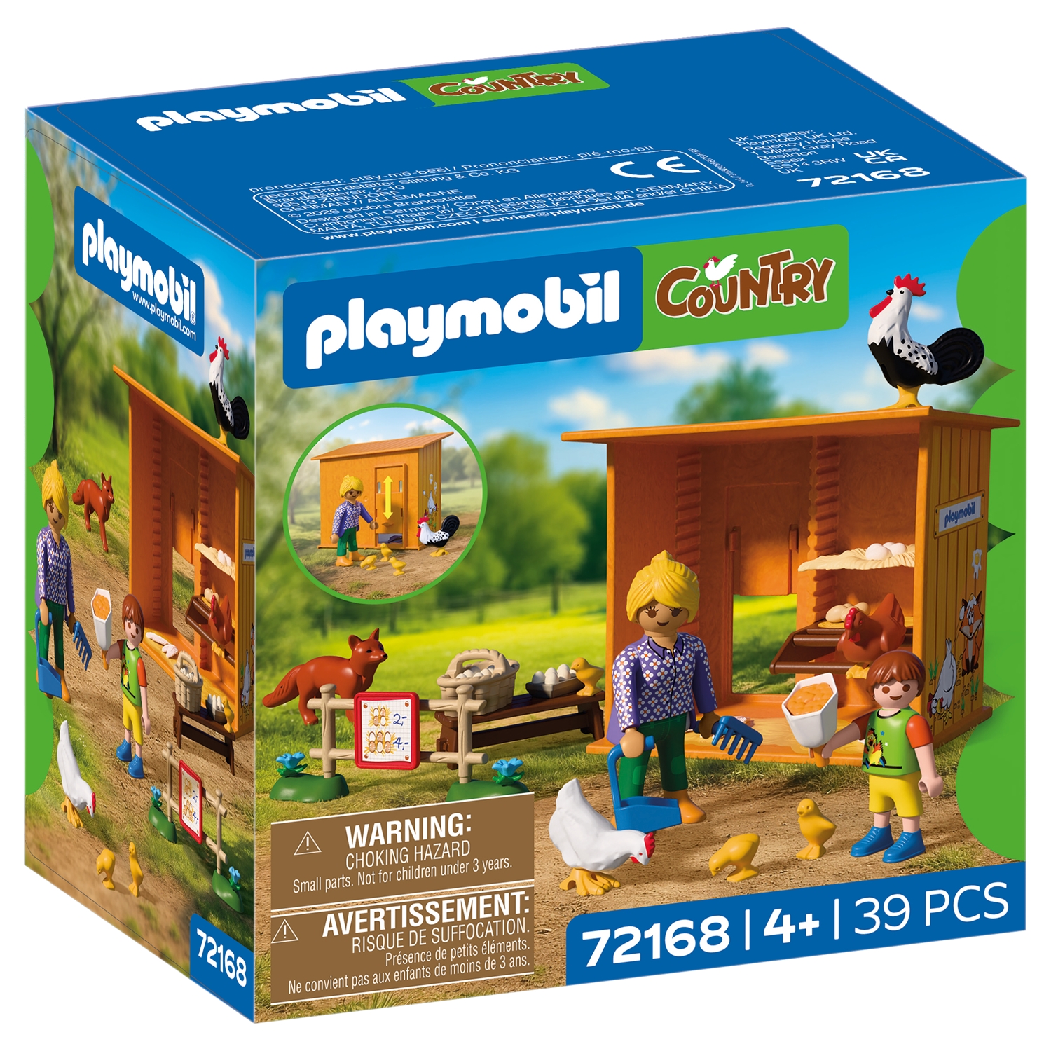 Récolte d'oeufs au poulailler, renard, PLAYMOBIL