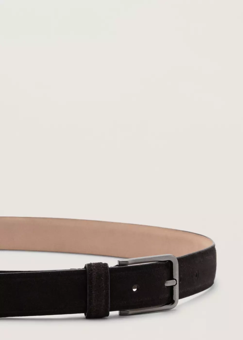 Ceinture en cuir suédé 100 % cuir bovin, MANGO MAN