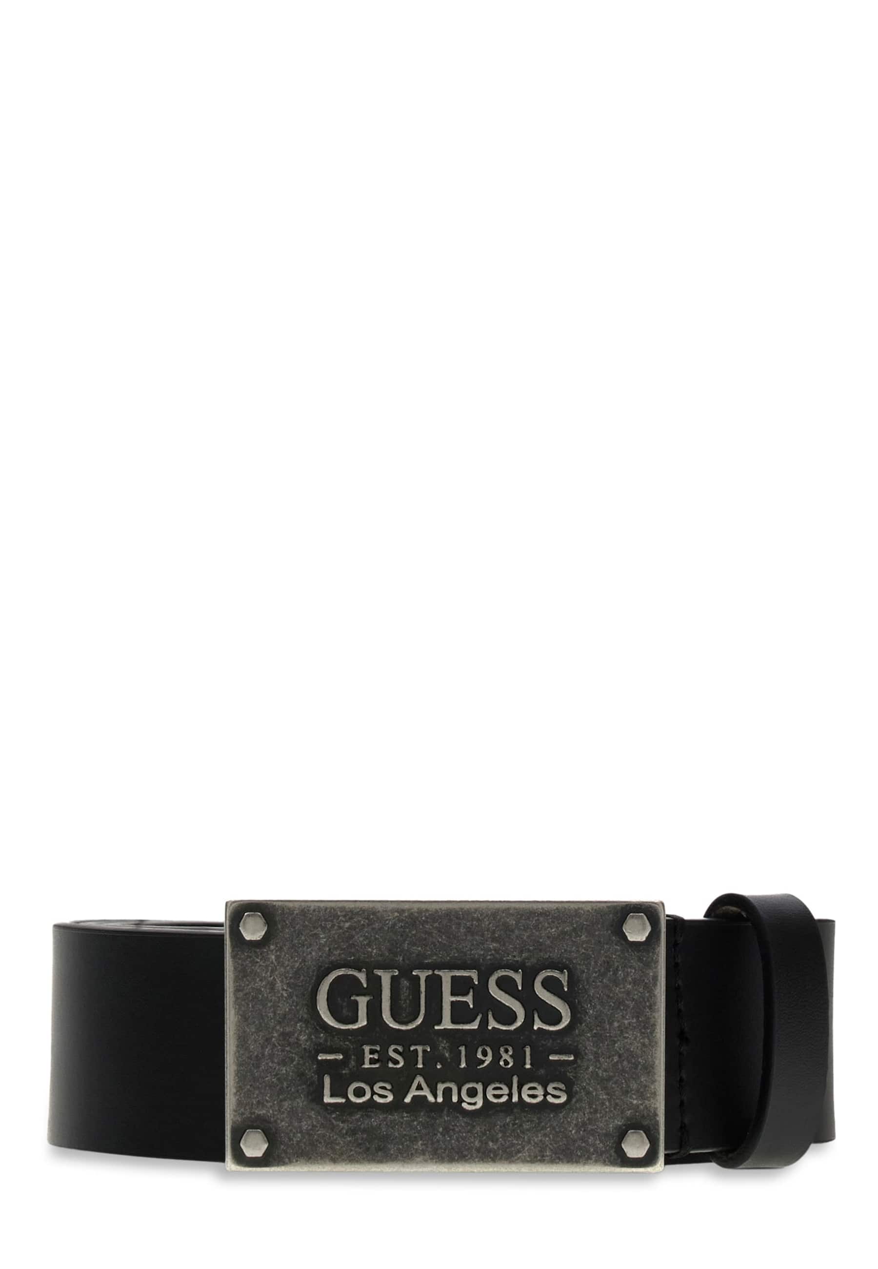 Ceinture Guess Est.1981 En Cuir Véritable, GUESS