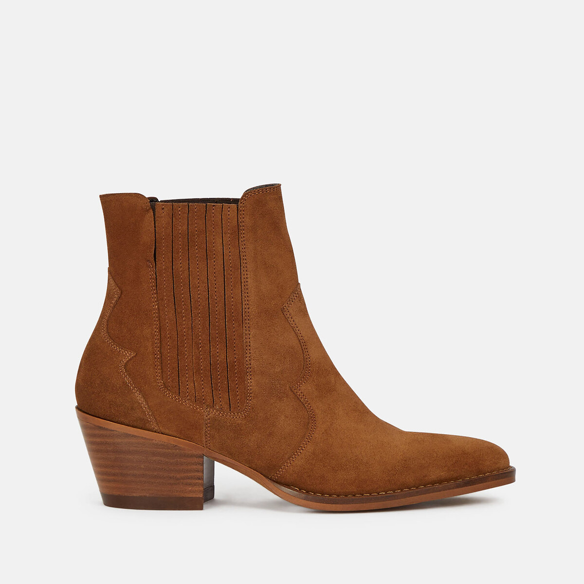 Vannya suede ankle boots, brown, Minelli | La Redoute