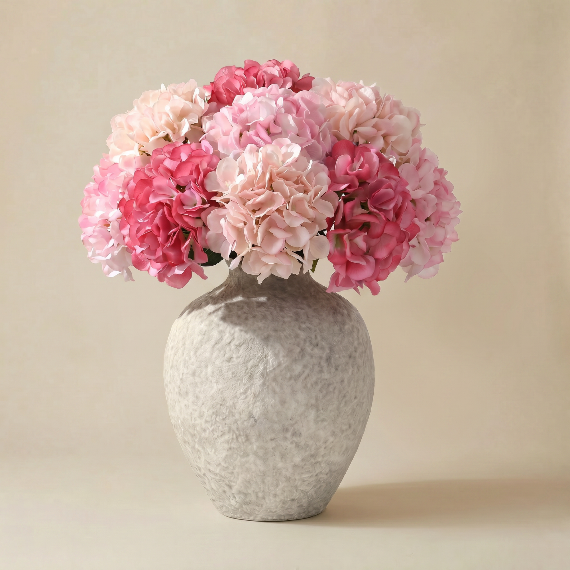Bouquet de 9 tiges d'hortensia artificiel H63, SIA
